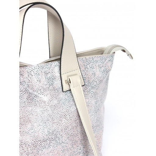 Сумка женская натуральная кожа ADEL-251/1в (отделка ИСК/КОЖА) (формат А 4), 1отдел+кар/пер, серобежевый 263077 - Adelia фото 4