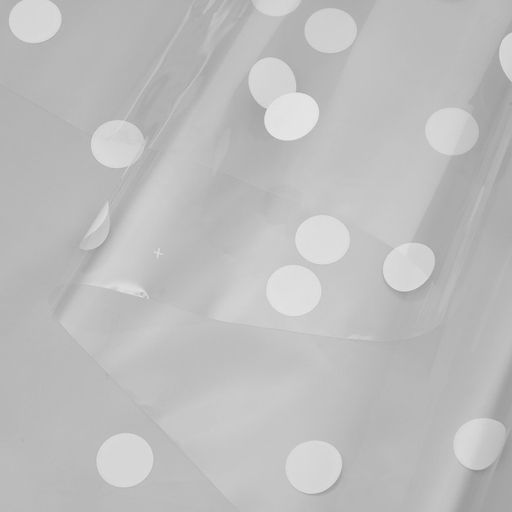 Пленка для цветов «Горошины», белые, 0.7×7.6 м, 40 мкм, 200 г