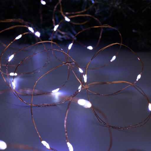 Гирлянда Нить 10 м роса, IP20, медная нить, 100 LED, свечение белое, 12 В - Luazon lighting фото 3