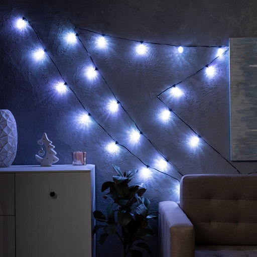Умная гирлянда Нить 6 м с насадками Шишки, IP20, тёмная нить, 20 LED, свечение RGB, USB - Luazon lighting фото 6