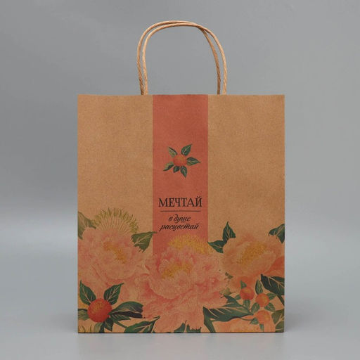 Цена за 2 шт. Пакет подарочный крафтовый, упаковка, Мечтай, ML 23?27?11.5 см