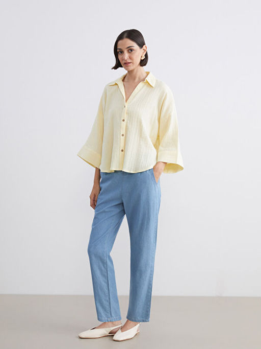 Dokulu Oversize Kad?n G?mlek