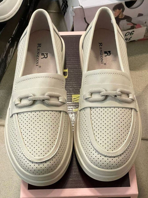 03-HY16-1D BEIGE Лоферы женские (натуральная кожа) - No name фото 11