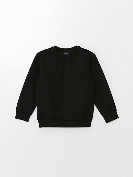 Bisiklet Yaka Uzun Kollu Erkek ?ocuk Sweatshirt
