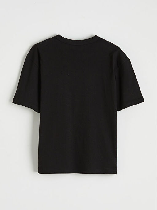 Bisiklet Yaka Yaz? Bask?l? Erkek ?ocuk Ti??rt