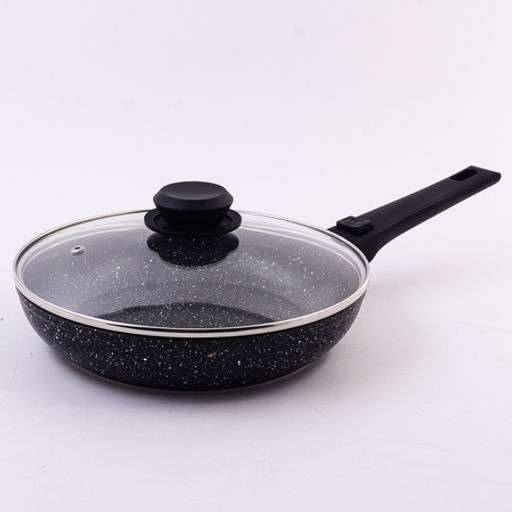 3024-1 Сковорода с крышкой 24см съемная ручка алюм/пластик(х6)