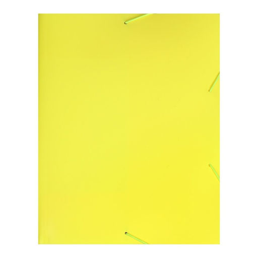 Цена за 2 шт. Папка на резинке А4, 500 мкм, Calligrata "Neon", корешок 30 мм, неоновая, жёлтая