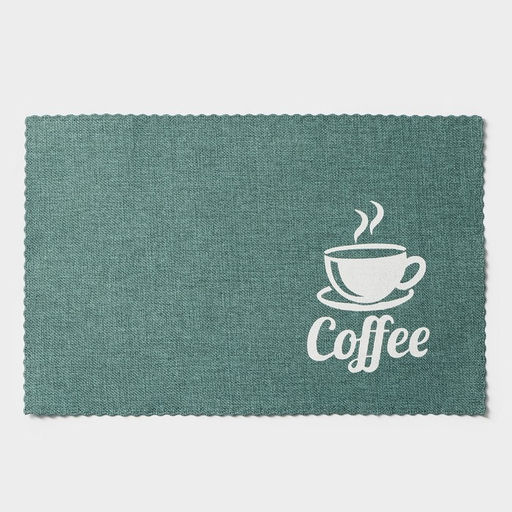 Набор салфеток сервировочных Доляна Coffee, 4 шт, 4429 см, цвет бирюзовый  фото 3