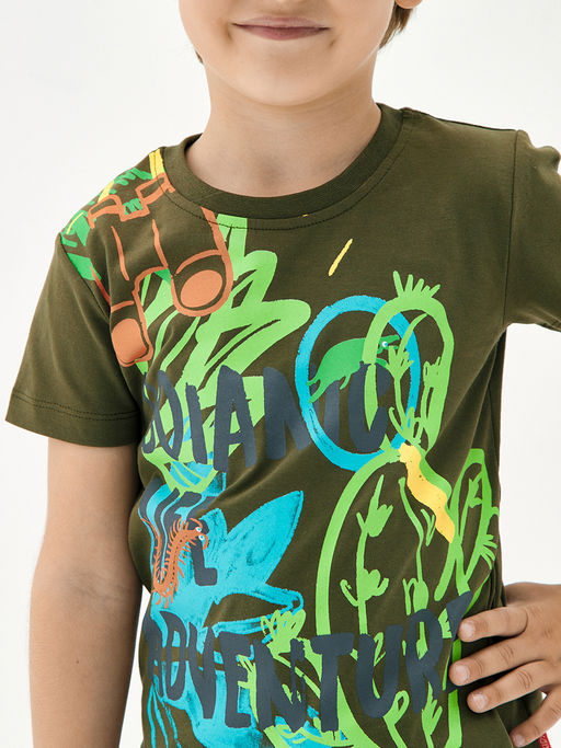 Футболка для мальчика цвета хаки - Kogankids фото 11