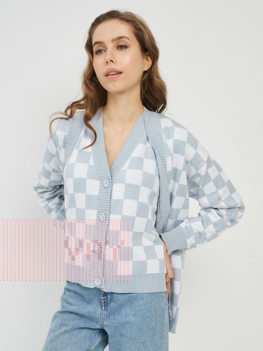 Жилет женский 5221-1740. 1267/798 туманная роса/белый