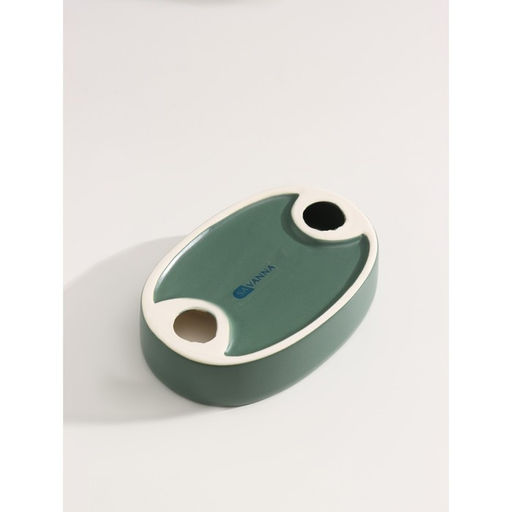 Аксессуары для ванной Доляна «Легенда», 3 предмета, дозатор 370 мл, мыльница, стакан, зелёные