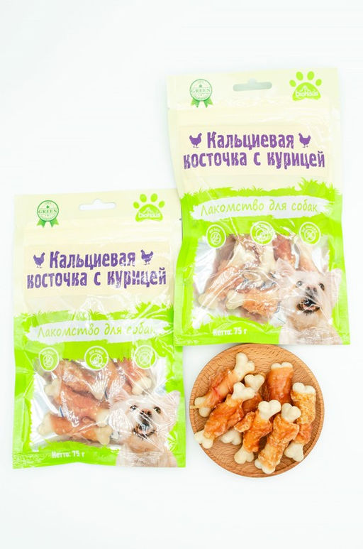 BIOHAUS Кальциевая косточка с курицей пакет 75 г, BHS040