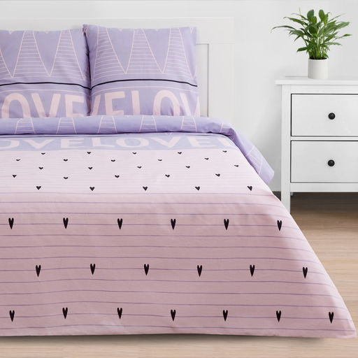 Постельное бельё Этель 2 сп Violet love 175*215 см, 200*220 см, 70*70 см - 2 шт фото 14