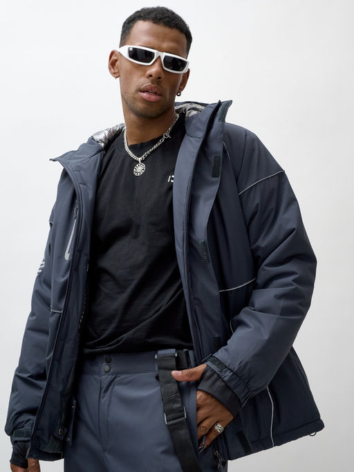 Горнолыжный костюм мужской зимний темно-серого цвета 383TC - Mtforce фото 20