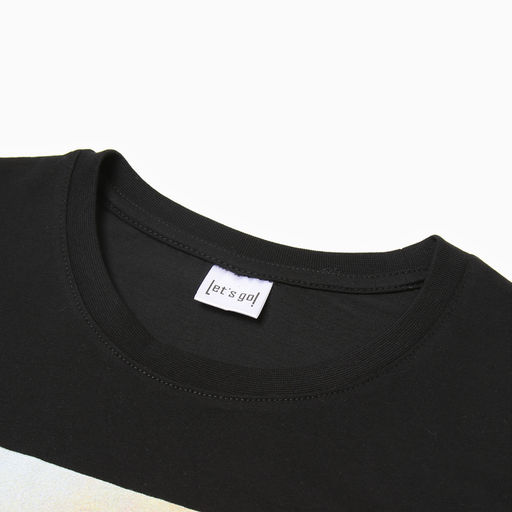 Футболка женская Let&apos;s go, чёрная, размер 44