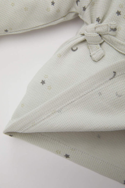 Набор вафель с длинными рукавами и звездами для мальчика, 2 шт. - Defacto фото 5