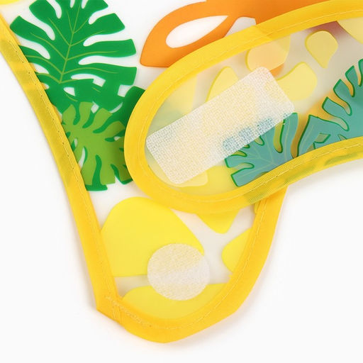 Нагрудник для кормления M&B «Жирафик Лило» непромокаемый на липучке, с карманом