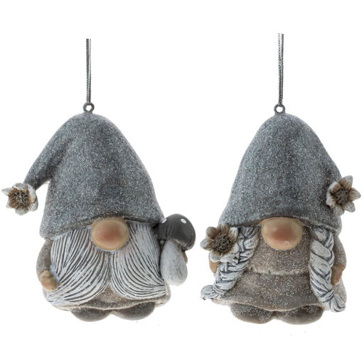 Фигурка декоративная подвесная "Гном", L8 W6 H9 см, 2в.