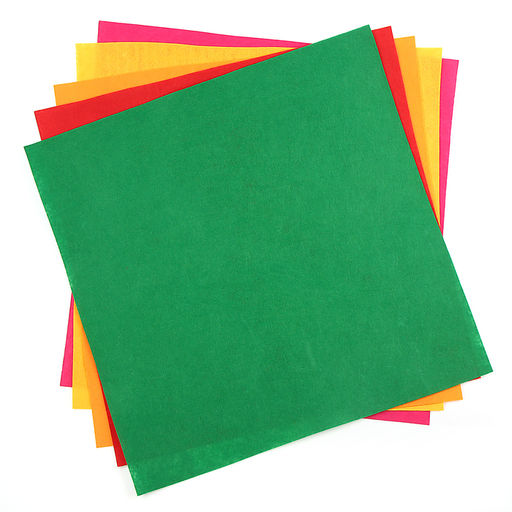 Ткань для рукоделия, фетр, толщина 1 мм, набор 5 цветов, лоскут 50×50 см
