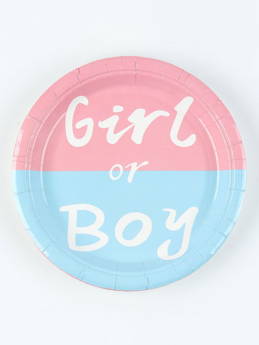 Посуда одноразовая бумажная для праздника Гендер Пати, на 6 персон, 14 предметов - Страна карнавалия фото 3