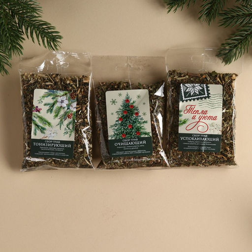 Подарочный набор Уютного Нового года: сбор трав 3 шт. х 20 г., варенье из сосновых шишек 100 г. - Доброе здоровье фото 4