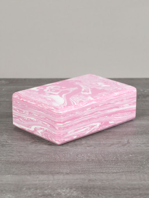 Блок для йоги и фитнеса спортивный 23*15*7,6 см / YJZ591/1/ уп 100/ розовый мрамор - ГалеонТрейд фото 3