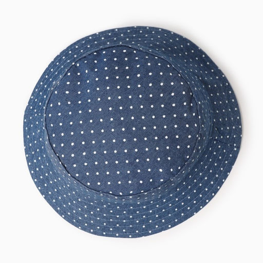 Панама детская MINAKU «Горошек», размер 44-46, синяя