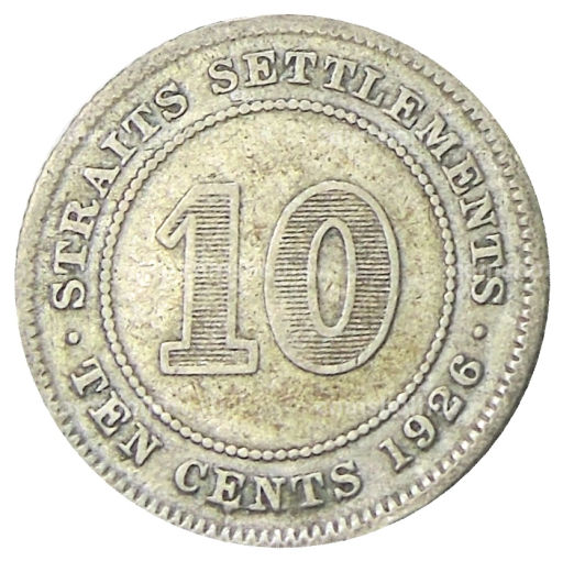 10 центов 1926 года Стрейтс Сетлментс