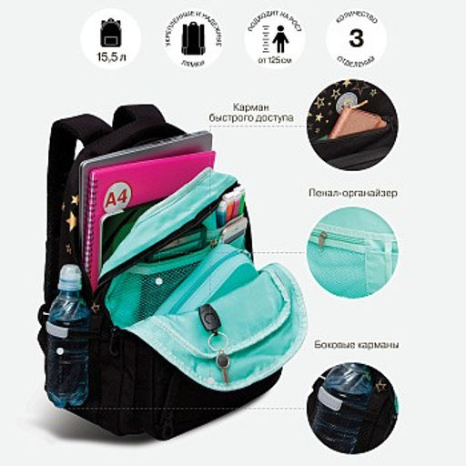 RG-462-2 Рюкзак школьный с обвесом - Grizzly фото 24