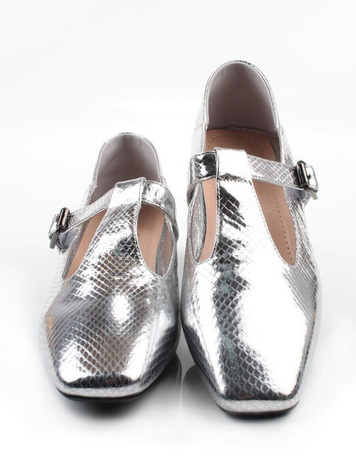 06-B68A-120U GREY/SILVER Туфли женские (натуральная кожа)