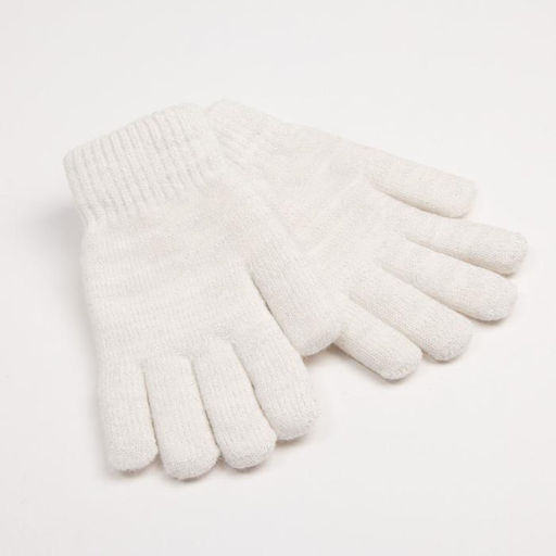 Перчатки женские двухслойные MINAKU однотонные, размер 6.5, белые