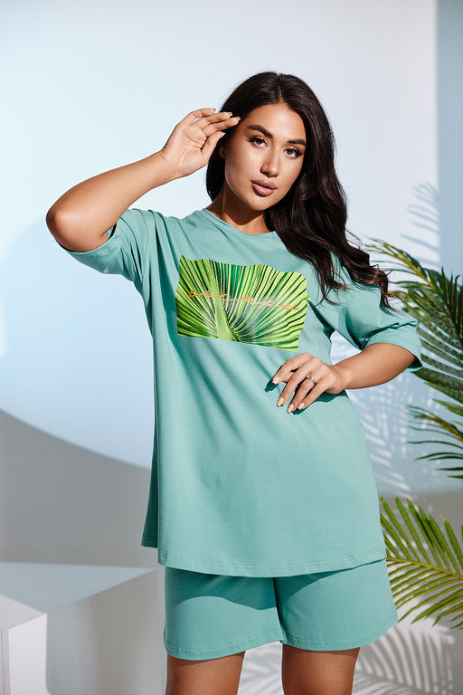 Костюм Натали футболка и шорты кулирка с лайкрой фото 14