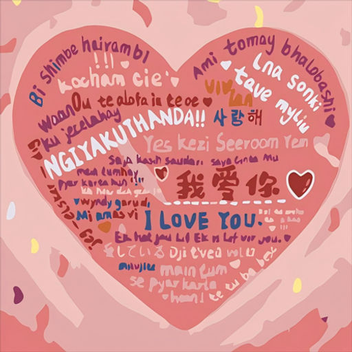 Картина по номерам на подрамнике Draw Me! Heart with text, (20*20 см)