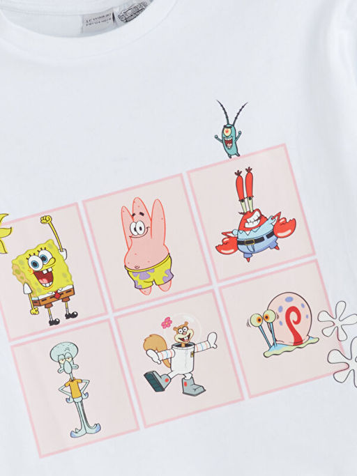 Bisiklet Yaka S?nger Bob Bask?l? K?z ?ocuk Ti??rt