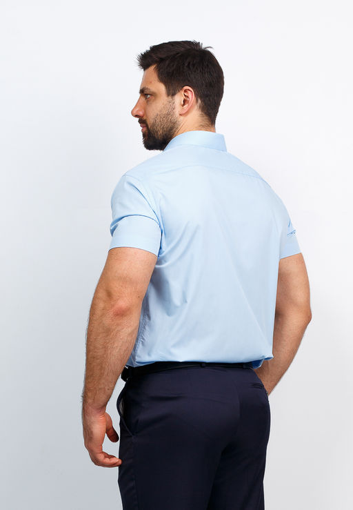 Сорочка мужская короткий рукав GREG 220/109/NBL/Z  фото 9