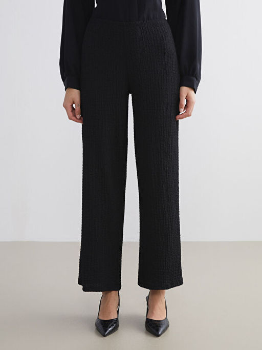 Beli Lastikli Dokulu Geni? Pa?a Kad?n Pantolon