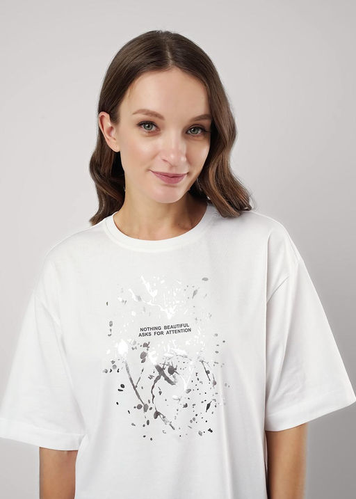 CLE Футболка жен. 256675кк_п молочный - Clever wear фото 2