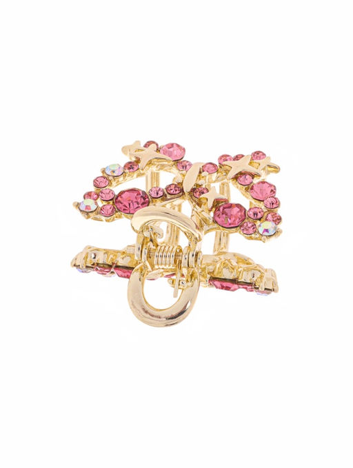 Цена за 6 шт. Крабик для волос «Селена галант», бабочка, 3 см, золото