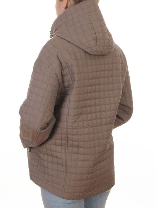 9617 DK. BEIGE Куртка стеганная демисезонная женская (100 гр. холлофайбер)