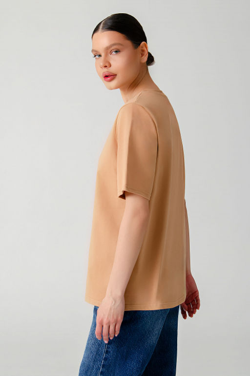 Арт. 3-1144 Футболка женская 42-50 (5 шт) Цвет:светло-коричневый - Калинка фото 11