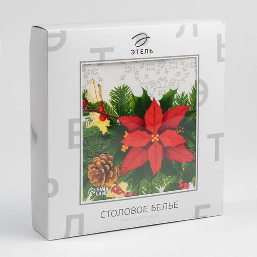 Скатерть новогодняя Этель. Рождественский балл, 150?220 см, 100% хлопок