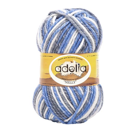 Пряжа ADELIA NELLY 70% шерсть, 30% акрил 5 шт. х 100 г 100 м  5 м