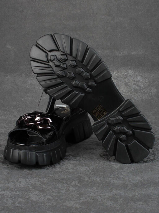 08-PEY144-5 BLACK Босоножки женские (натуральная кожа)