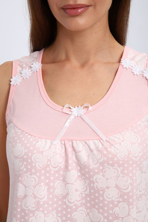 Ночная сорочка из кулирки Василиса персиковый