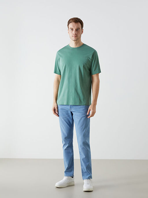 Bisiklet Yaka Penye Erkek Ti??rt