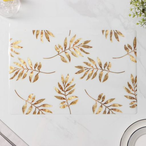 Салфетки сервировочные на стол Доляна «Кейли», 4 шт., 30×45 см, белые с золотом