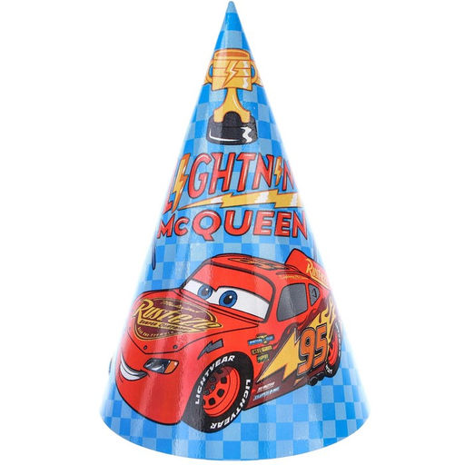 Цена за 10 шт. Колпак бумажный "Молния Маквин", Тачки