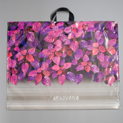 Цена за 25 шт. Пакет «Новелла», полиэтиленовый с петлевой ручкой, 71×55 см, 90 мкм