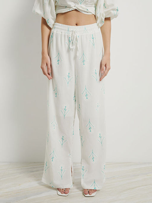 Beli Lastikli Nak??l? Geni? Pa?a Kad?n Pantolon