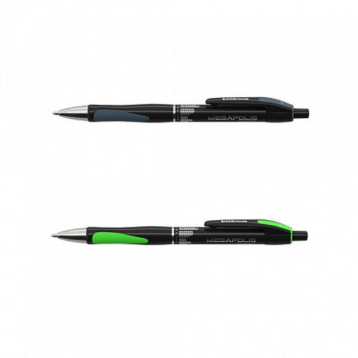 Цена за 12 шт. Ручка шариковая автоматическая ErichKrause MEGAPOLIS® Matic&Grip 0.7, Super Glide Tech, цвет чернил черный (в коробке по 12 шт.)  фото 8